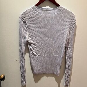 Banana Republic Light Blue Ribbed Merino Wool Sweater Top